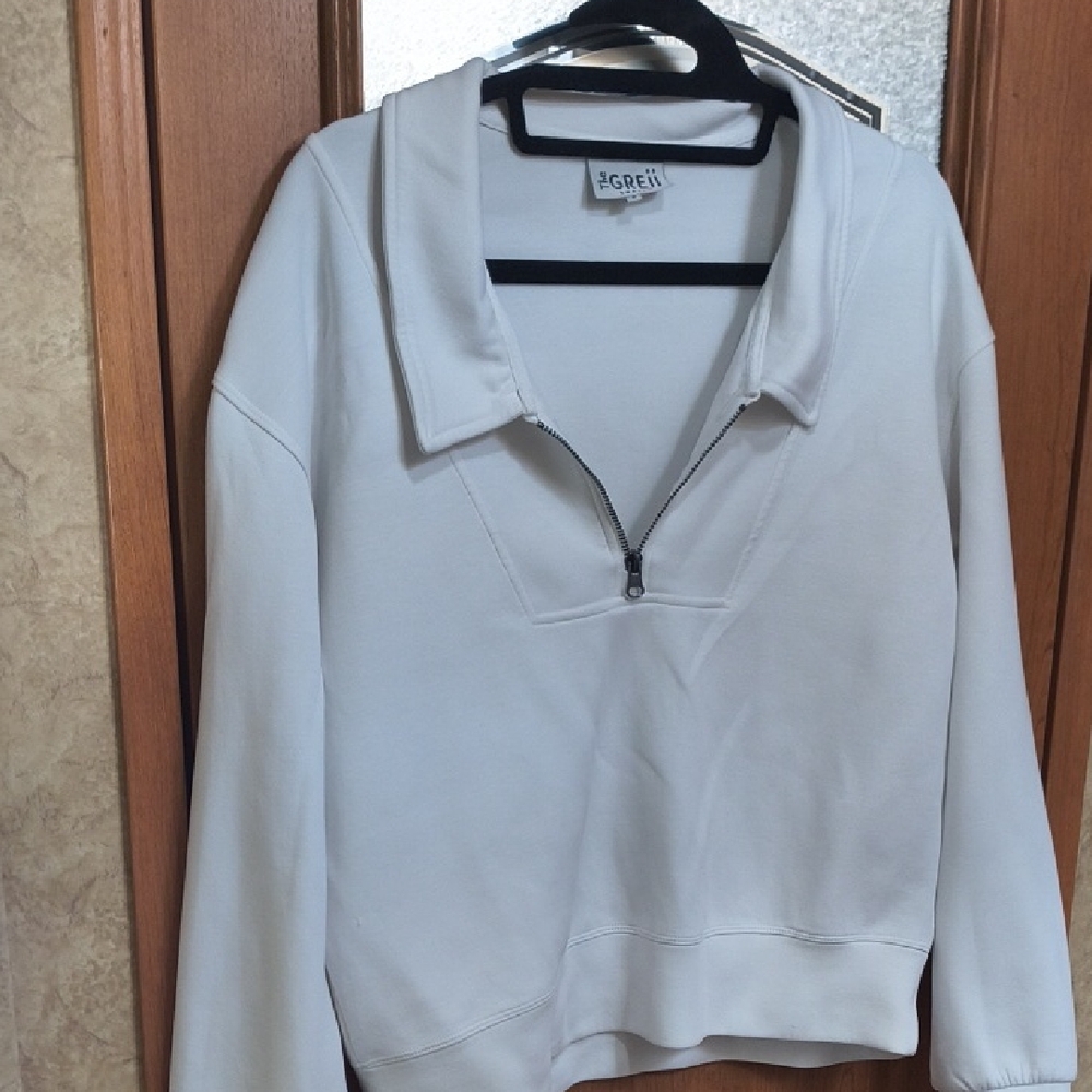 10 Items/$10 White Zip-Up Sweatshirt